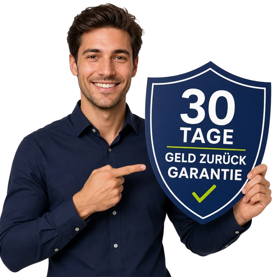 30 Tage Geld-zurück-Garantie Schild