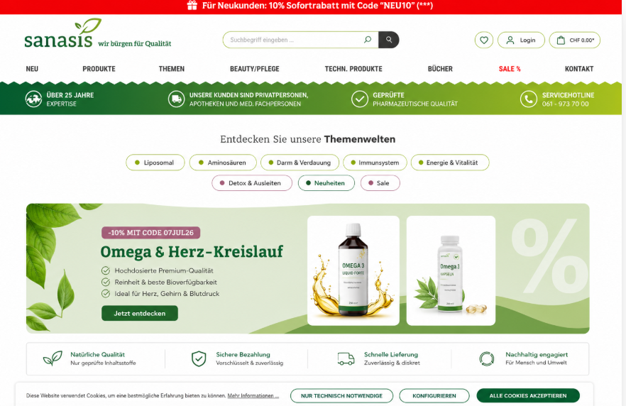Sanasis AG – Kundenreferenz von ean-code.eu