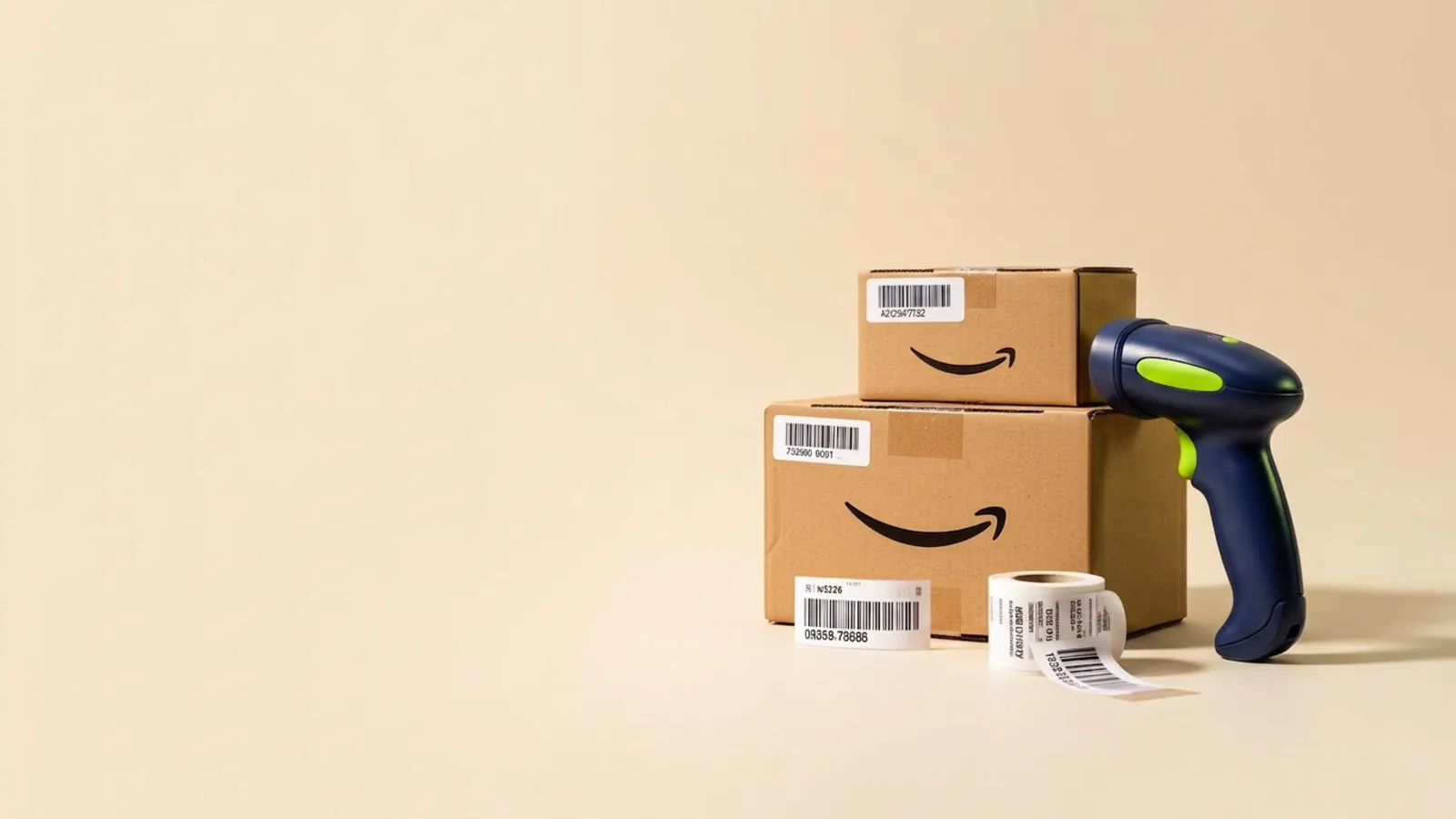 EAN Codes für Amazon – Pakete, Etikettenrolle und Barcode Scanner